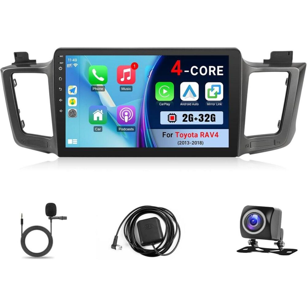Car Stereo for Toyota RAV4 2013-2018 Wireless Carplay Android Auto, 2+32GB 10.1